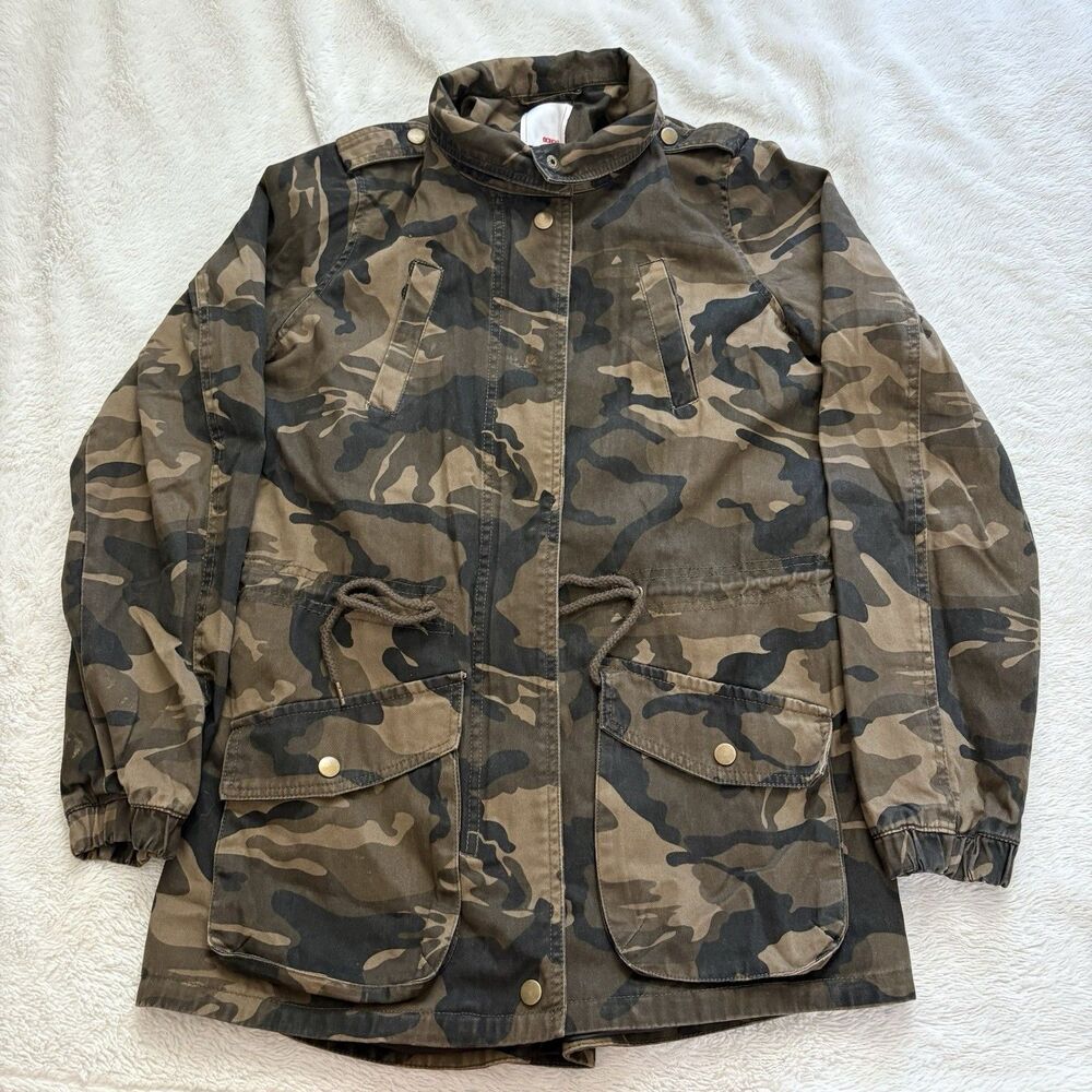 Bongo Camo Jacket Womens Size Small Petite Camouflage Utility Grunge Skater